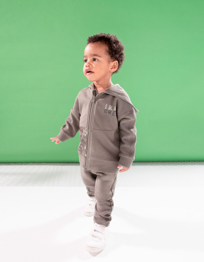 Jogging kaki double ceinture élastiquée bébé garçon-2