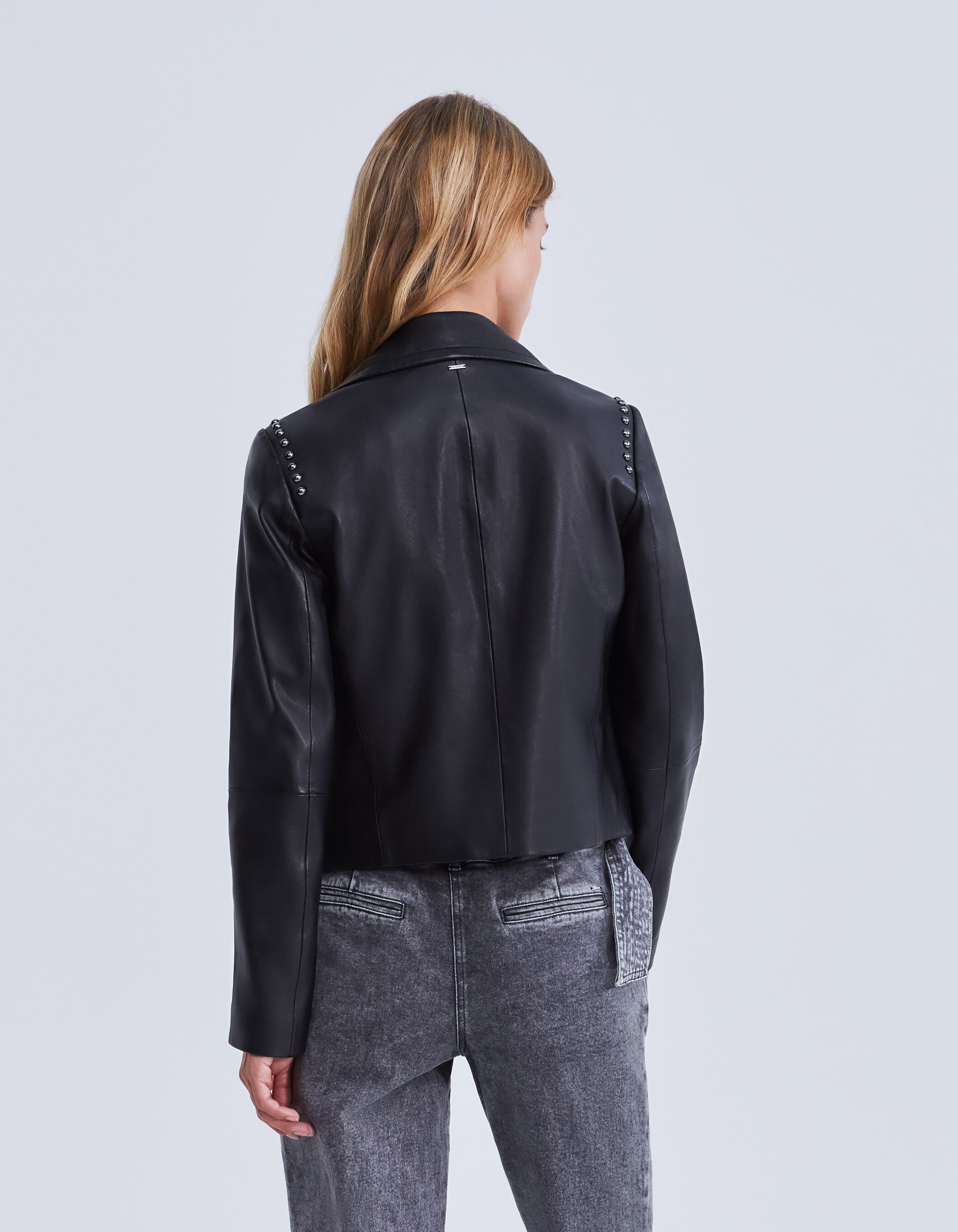 Veste en jean cloutée discount femme