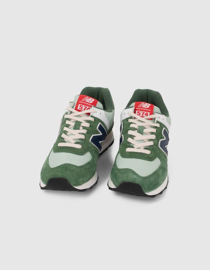 Flache, grüne Herrensneakers NEW BALANCE 574-2