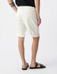 Bermuda CHINO TAPERED craie Homme-3