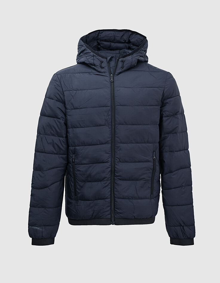 Anorak fino marino con capucha Hombre-1 Anorak fino marino con capucha Hombre-1