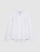 Chemise blanche en coton coupe droite femme-2
