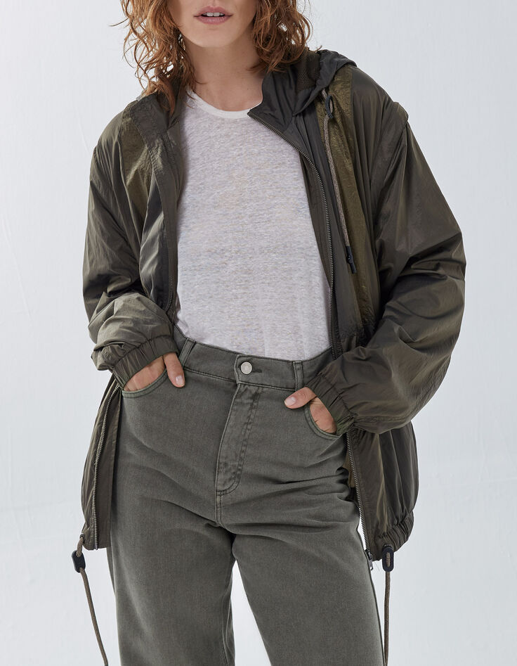 Blouson kaki en nylon Homme-7