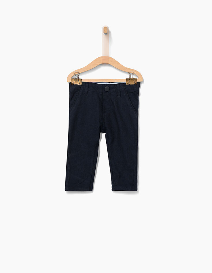 Pantalon de costume navy bretelles bébé garçon-6