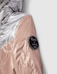 Doudoune rose pâle broderies étoiles et éclairs fille-4