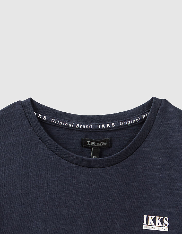 Boys’ navy Essential organic cotton T-shirt - IKKS