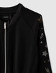 Girls’ black playsuit with decorated sleeves -2
