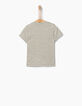 Tee-shirt gris visuel ours bébé garçon -3