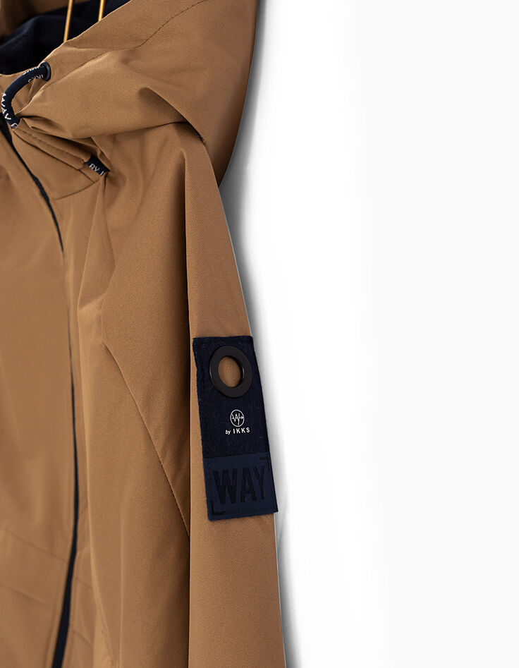 Camel windjack met ritszakken, jongens -5