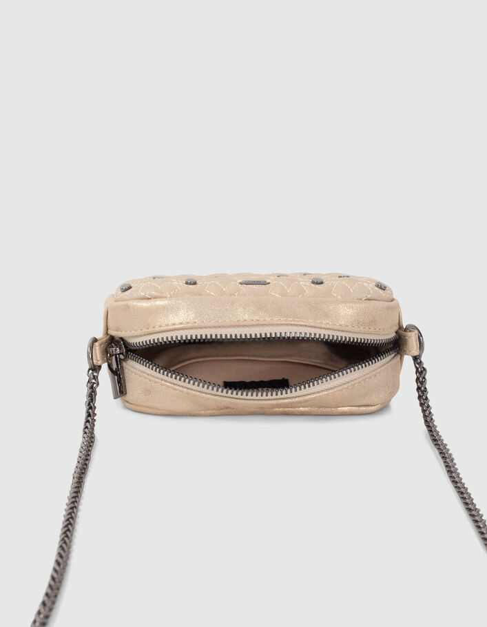 Handtas metallic goud en studs meisjes-5