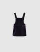 Ensemble robe navy et tee-shirt écru bébé fille-5