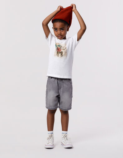 Graue Jungen-JOGGER-LOOSE-Bermudas, Waterless - IKKS