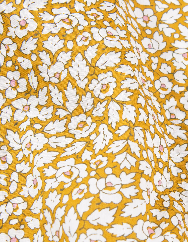 Boys' yellow shirt with floral Liberty® fabric-7