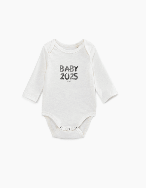 Weißer Babybody aus Biobaumwolle zum Personalisieren - IKKS