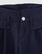 Pantalon navy fluide fille-2