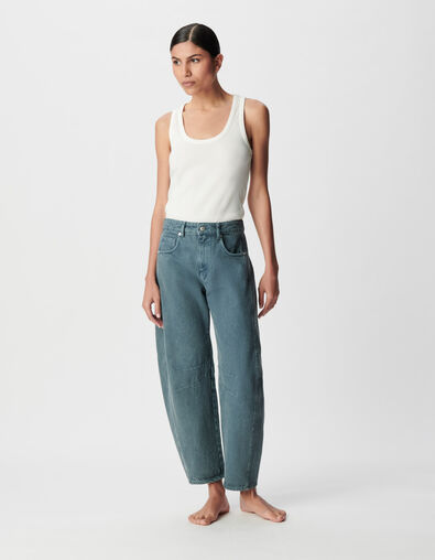 Jean balloon bleu Femme - IKKS