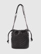 Sac seau 1440 noir cuir Taille Small Femme-2