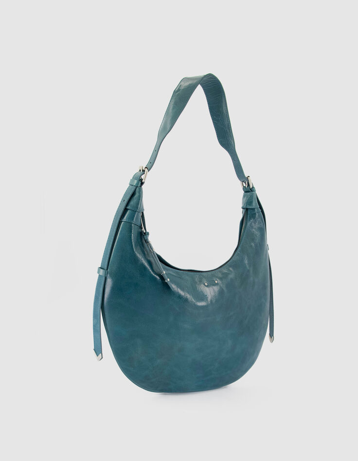 Allane Halve Maantas van Groen Glac&egrave;deleer Dames-2