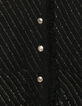 Cardigan sans manches noir tricot brodés sequins Femme-6