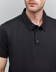 Polo negro de hombre con pinzas termoadhesivas DRY FAST-4