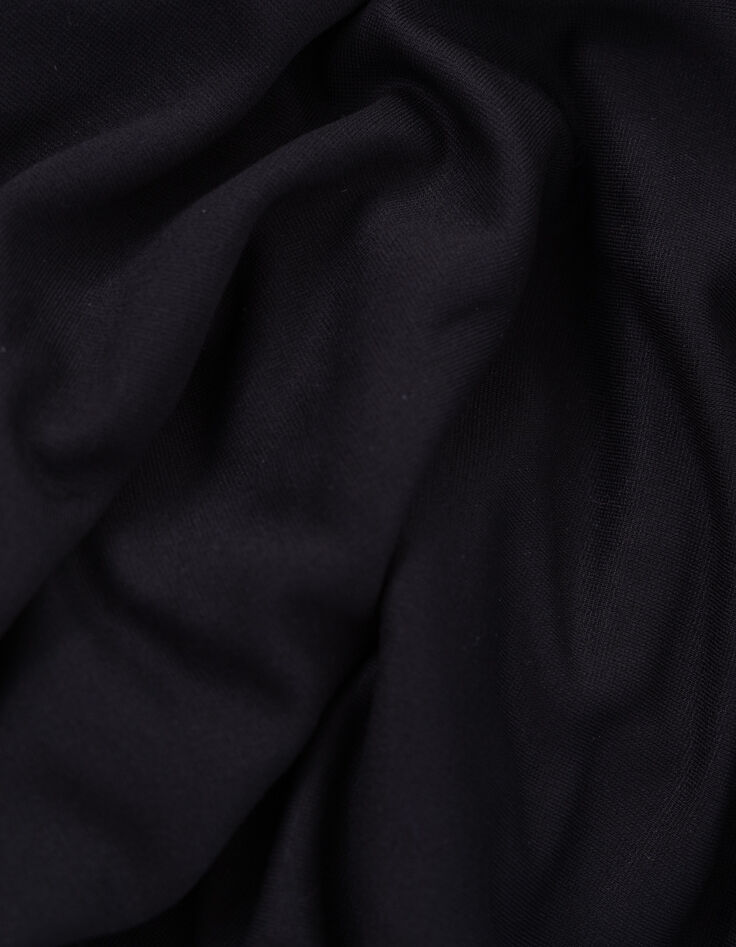 Robe longue noire molleton monogramme I.Code-8