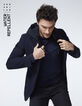 Veste marine avec parmenture à capuche WATER REPELLENT Homme-1