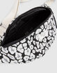 Sac banane noir motif l&eacute;opard fille-6