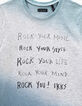 Lichtgrijs T-shirt deep dye effect met print jongens -2
