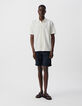 Camisa SLIM blanco roto punto rayas hombre-2