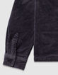 Chemise manches longues grise velours côtelé garçon-8