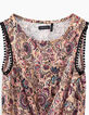 Combi short rose poudré imprimé cachemire fille-3