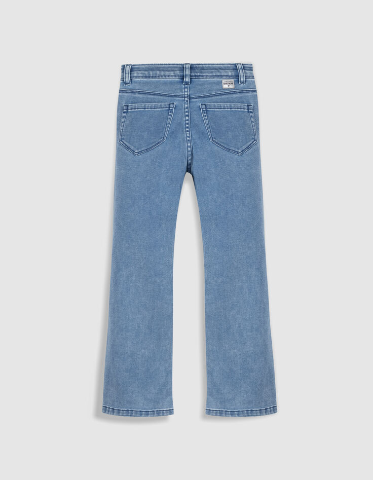 Blaue Jeans mit weitem Bein und Kopftuchaufdruck  M&auml;dchen-5
