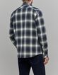 Chemise REGULAR marine motif carreaux Homme-3