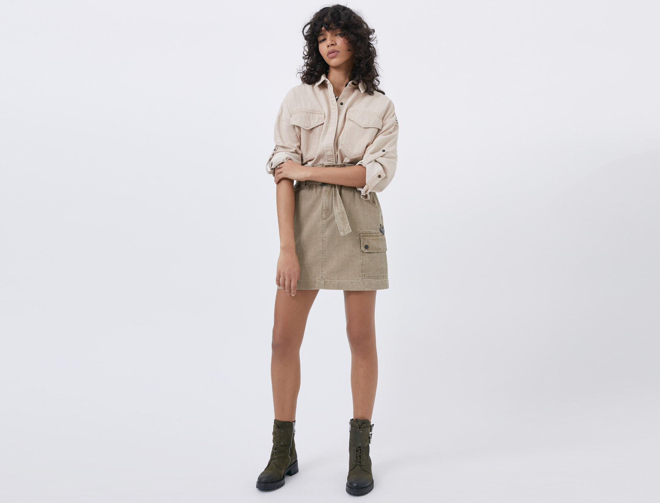 Chemise Terra denim Desert avec decor clous femme