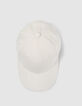 Casquette écrue message brodé Femme-5