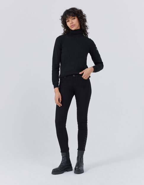Women’s intense black studded sculpt up slim jeans