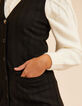 Robe-gilet noire motif rayures I.Code-6