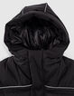 Doudoune noire puffy piping REFLECTIVE gar&ccedil;on -2
