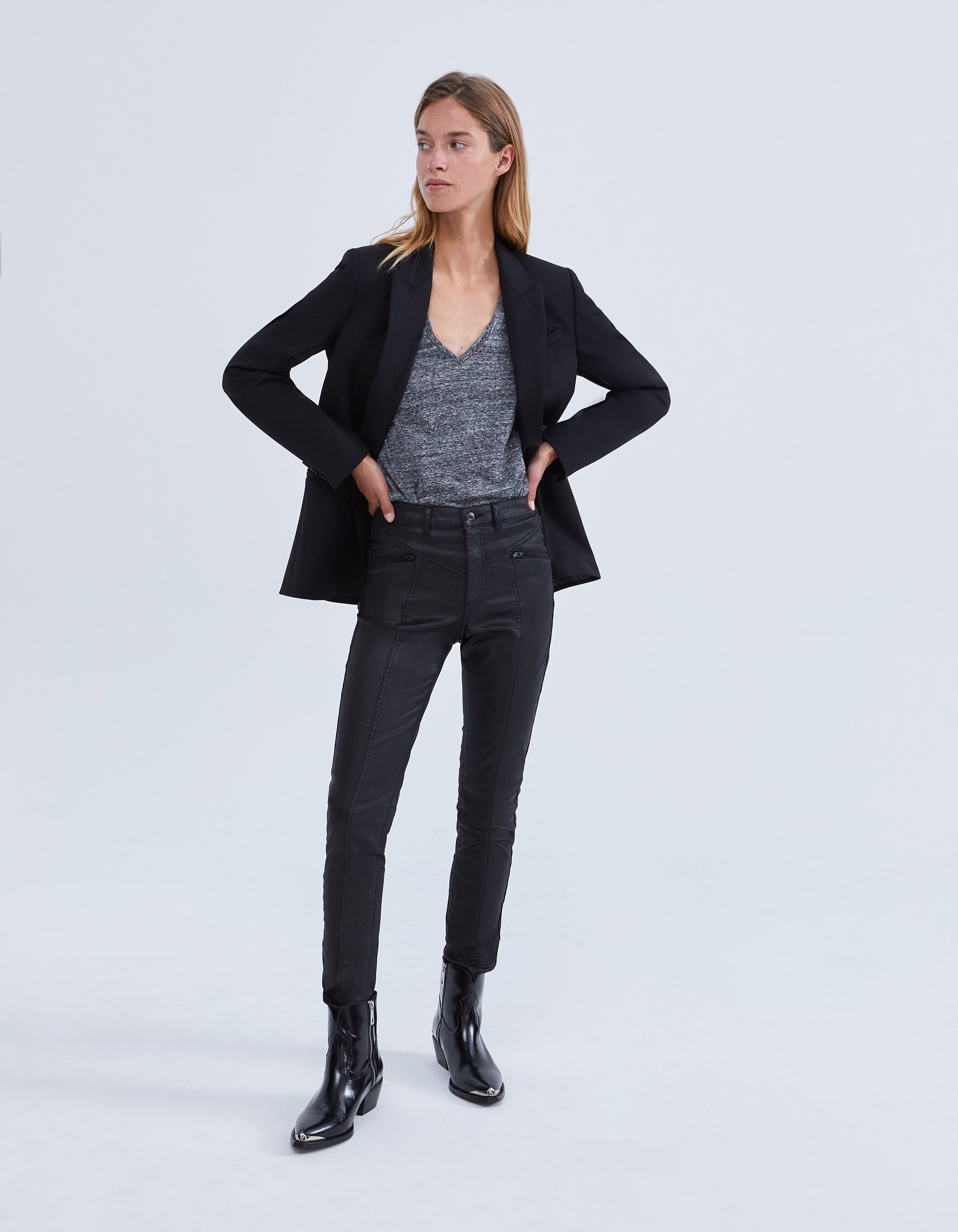 Jean slim enduit cheap