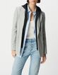Grey blazer with black hood Women-2