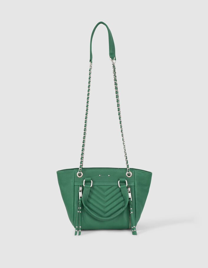 Grüne Damentasche 1440 Small, Leder, Reißverschlüssen - IKKS