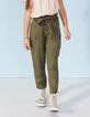 Pantal&oacute;n paperbag caqui estilo cargo ni&ntilde;a-5