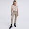 Pantalon battle cropped Terra® denim kaki stone femme - IKKS image number 0