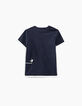 Jungen-T-Shirt mit gummierten Streifen-3