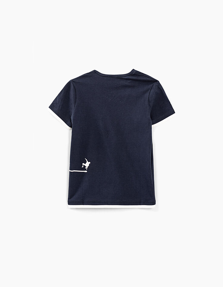 Jungen-T-Shirt mit gummierten Streifen-3