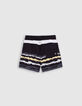 Short de bain noir imprim&eacute; gar&ccedil;on-3