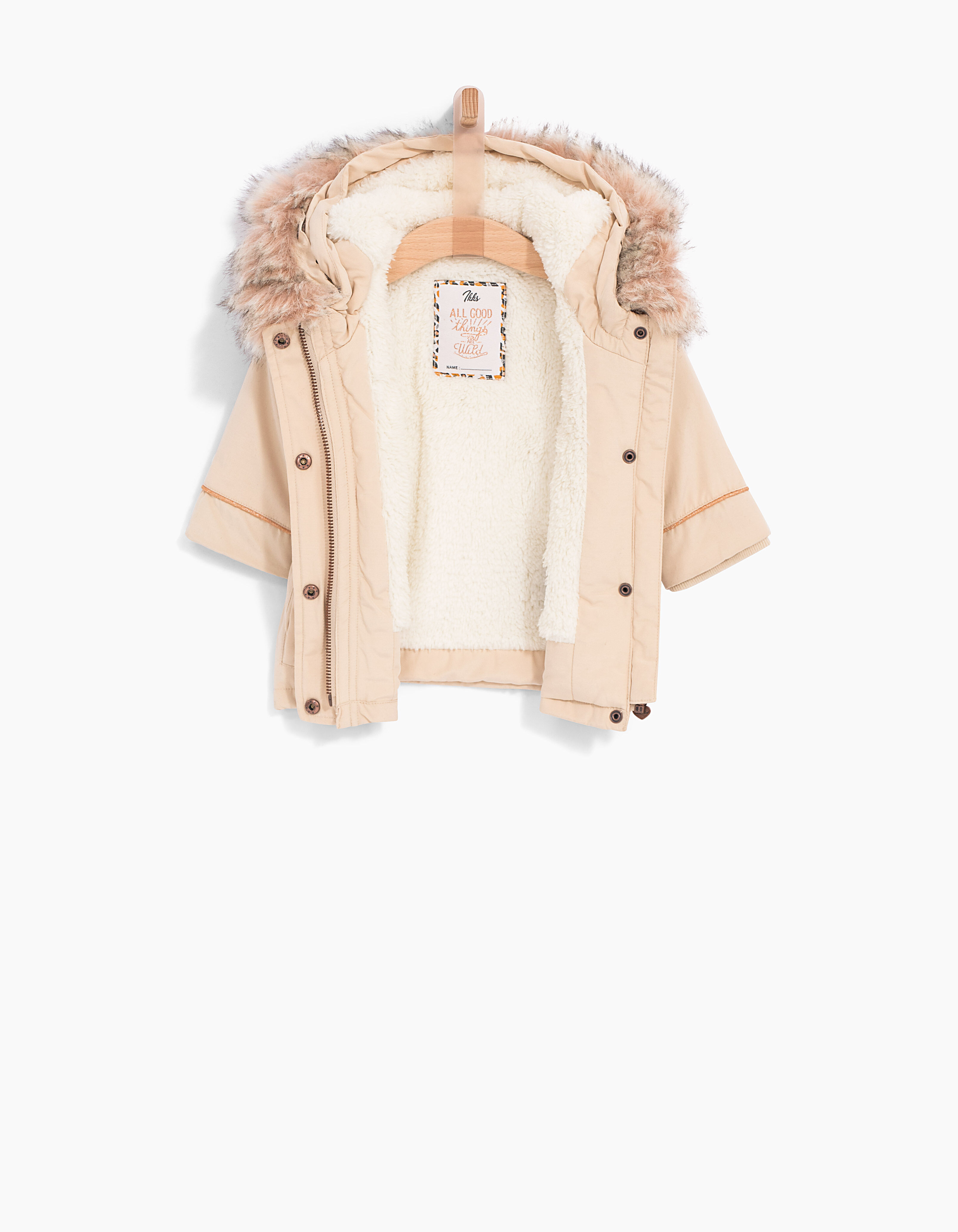 Parka beige bebe nina IKKS