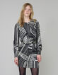 Pure Edition-Robe noire drapée graphique Art Déco Femme-2