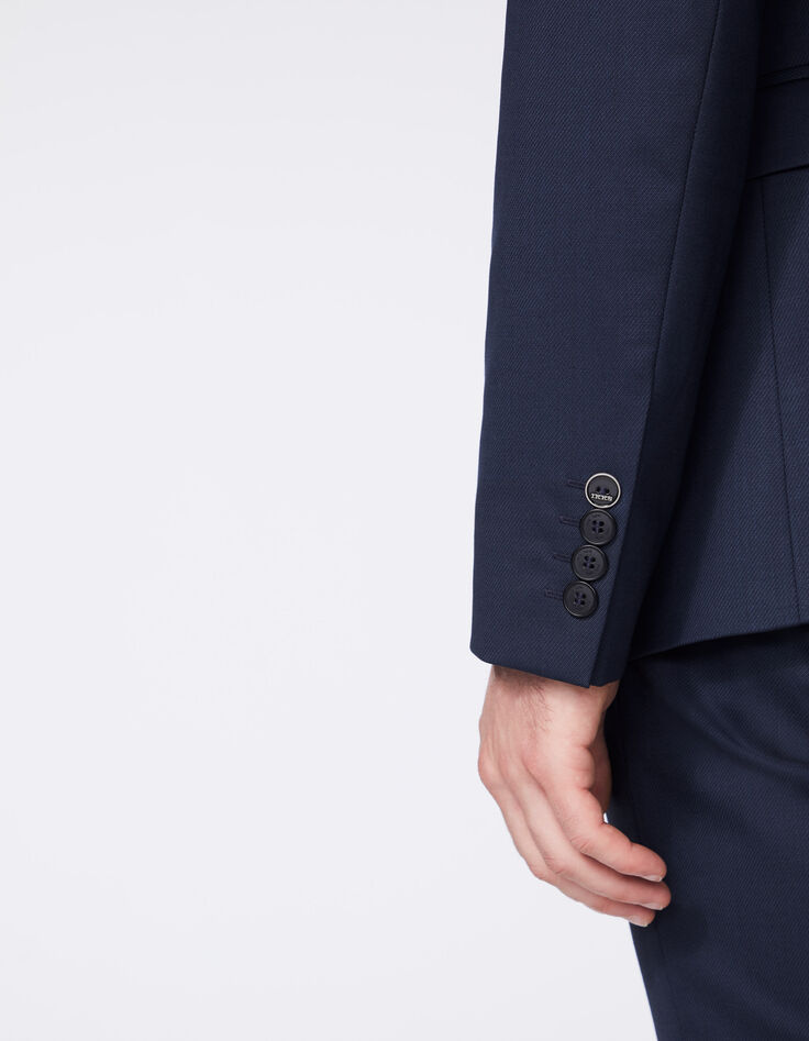 Veste de costume bleu foncé en twill Homme-6