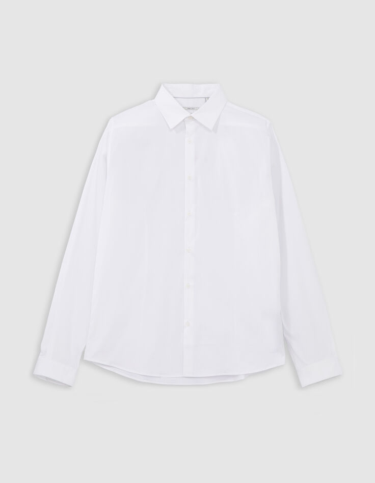 Chemise SLIM blanche en popeline Homme-6